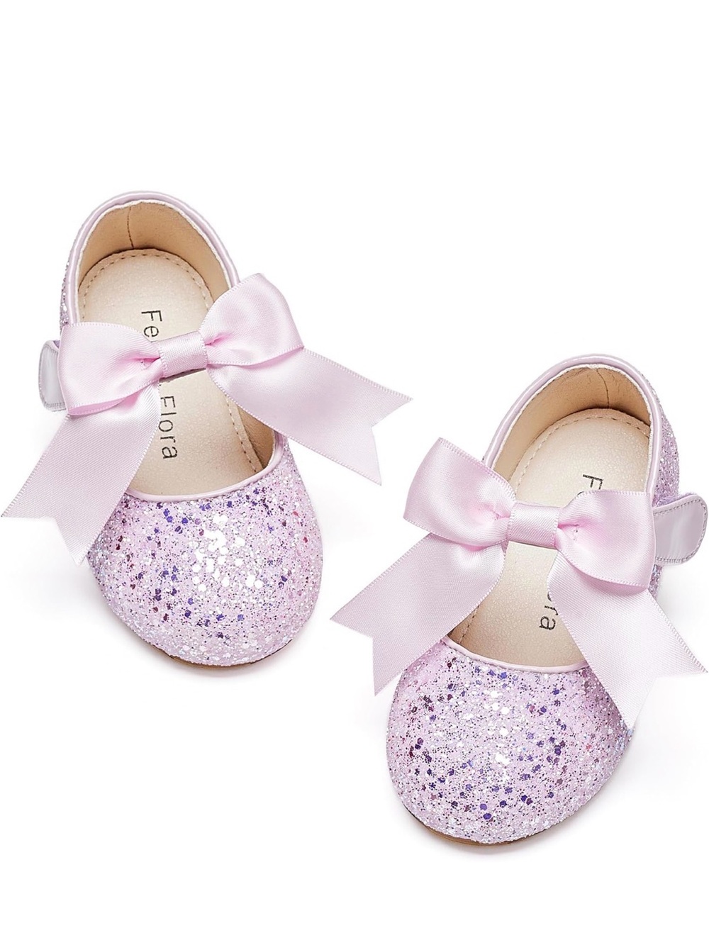 Felix & Flora Pink Glitter Mary Jane Kids Shoes